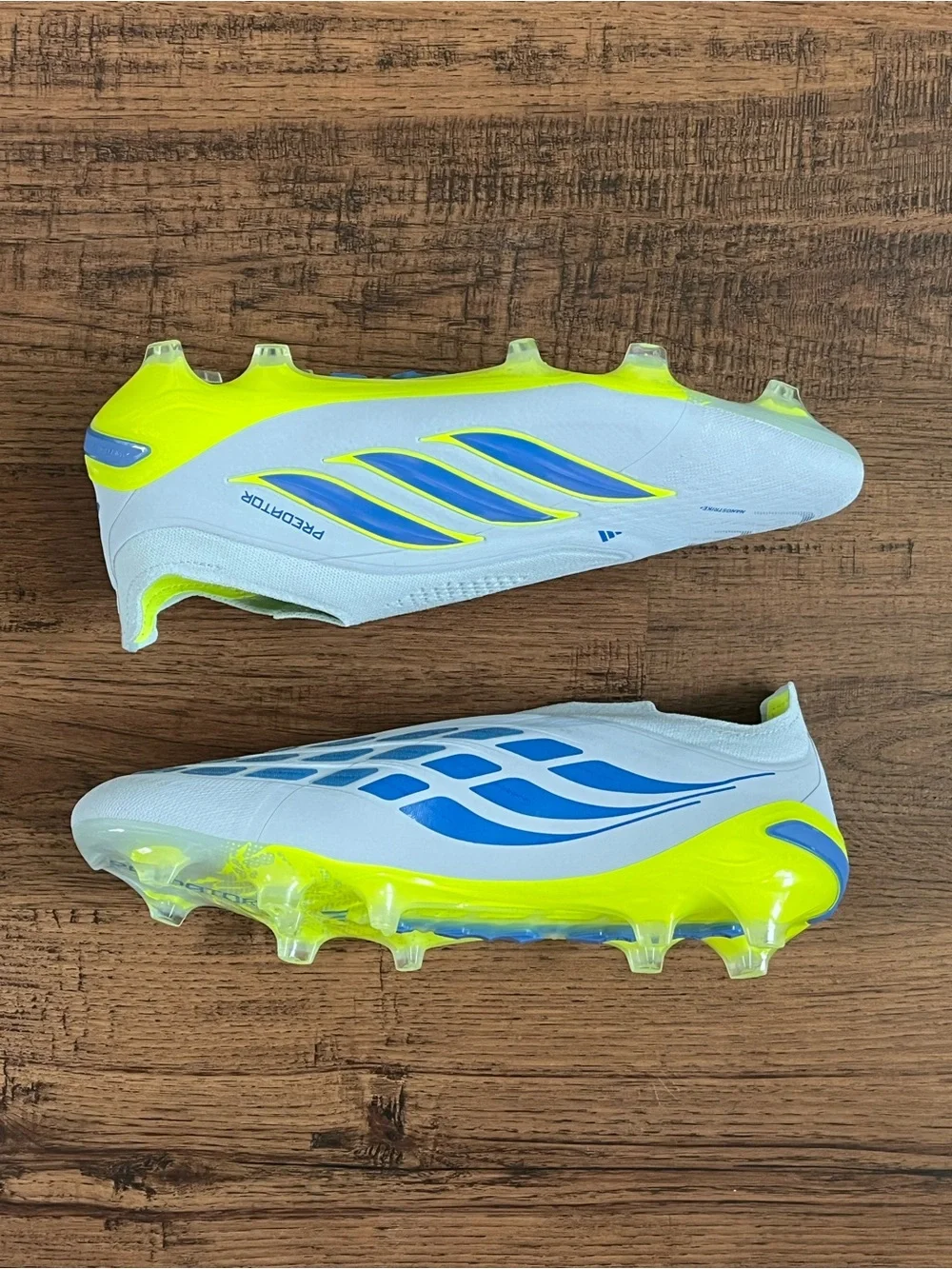 Adidas Predator Elite Laceless FG ‘Ray Blue Solar Yellow’ (size mens 11.5)